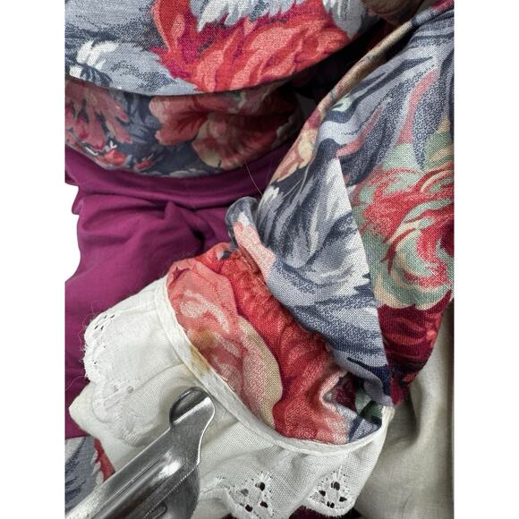 Large 25” VTG Raggedy Ann and Andy Dolls Handmade Floral Clothing Country Core - Picture 3 of 9